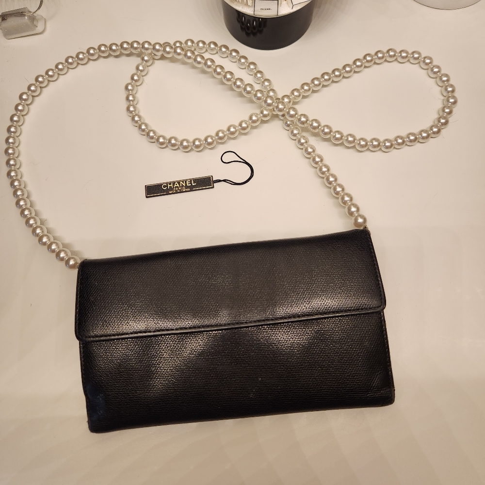 ‼️SOLD‼️. CHANEL Sevruga Leather French Purse / WOC - Picture 6 of 16